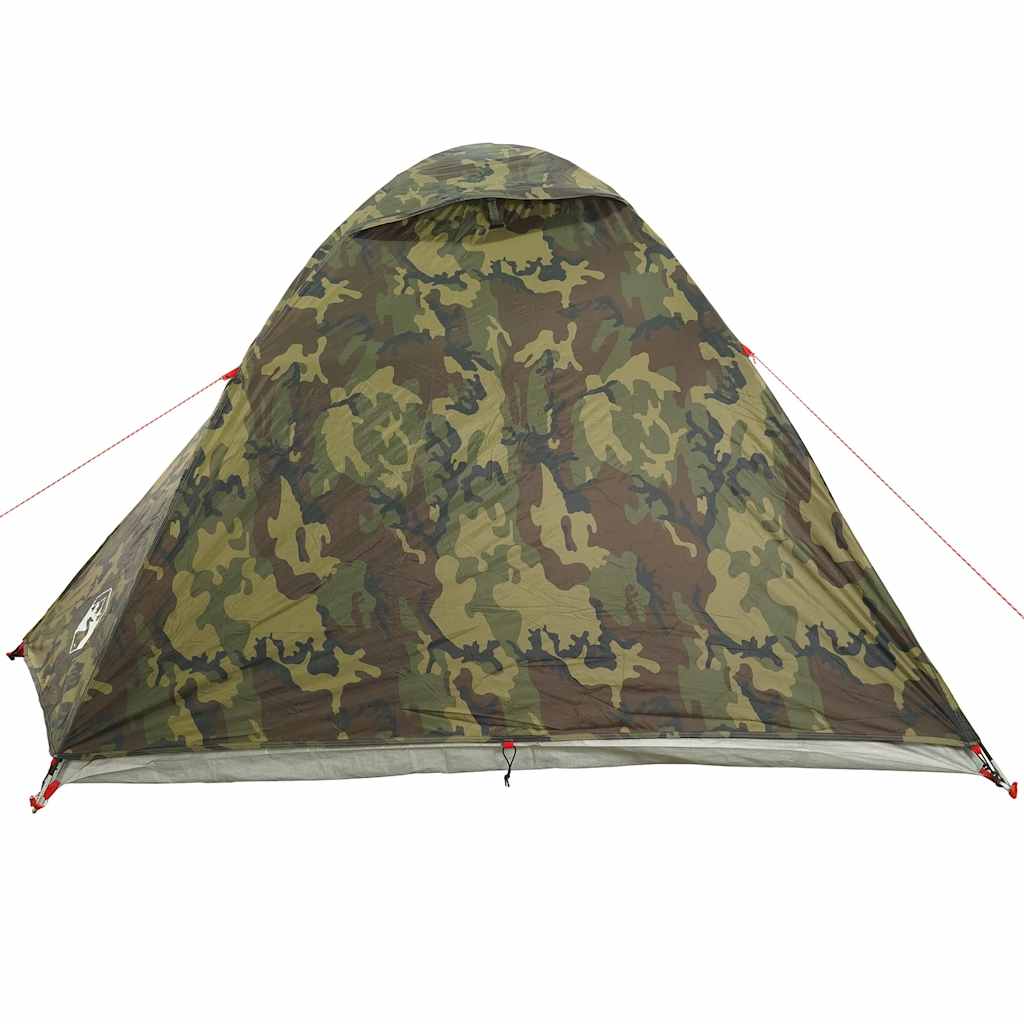 Kuppeltelt For Camping 4 Personer Kamuflasje Vanntett