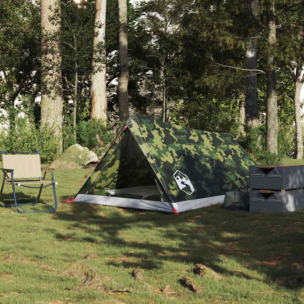 Campingtelt 2 Personer Kamuflasje Vanntett