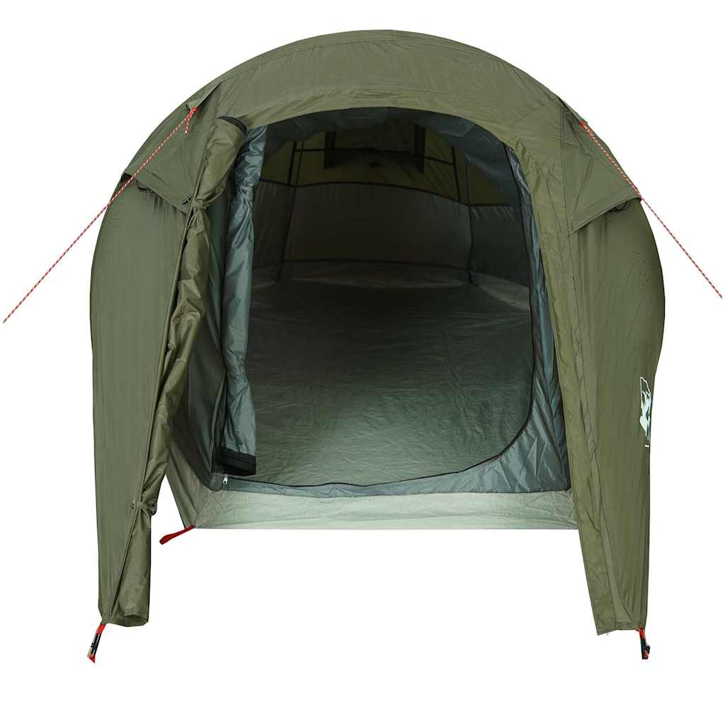 Tunneltelt For Camping 3 Personer Olivengrønn Vanntett