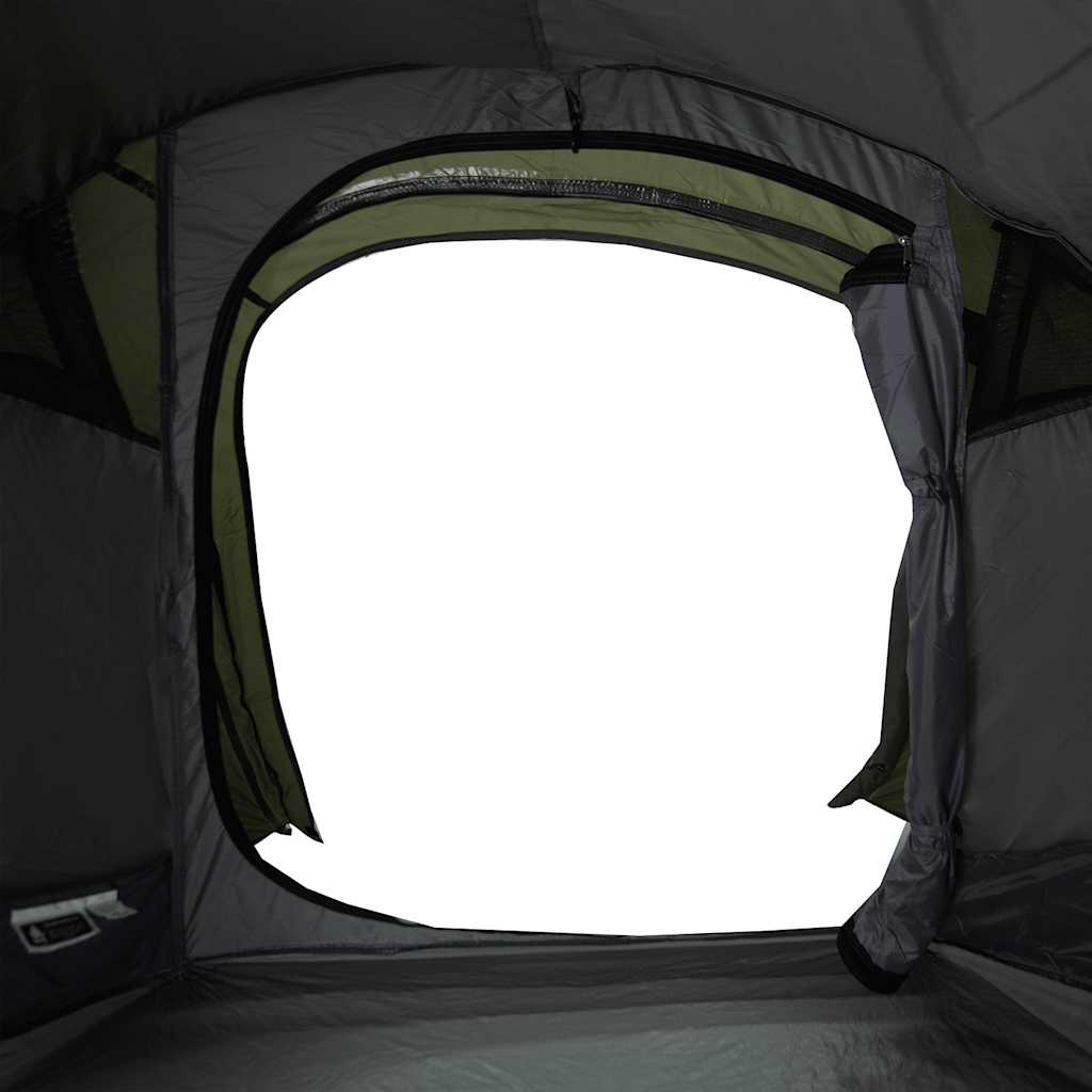 Tunneltelt For Camping 3 Personer Olivengrønn Vanntett
