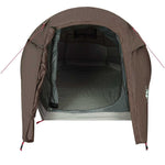 Tunneltelt For Camping 3 Personer Brun Vanntett