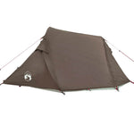 Tunneltelt For Camping 3 Personer Brun Vanntett