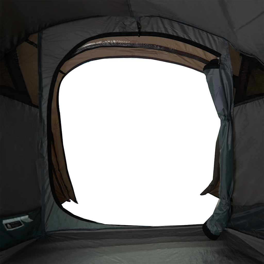 Tunneltelt For Camping 3 Personer Brun Vanntett