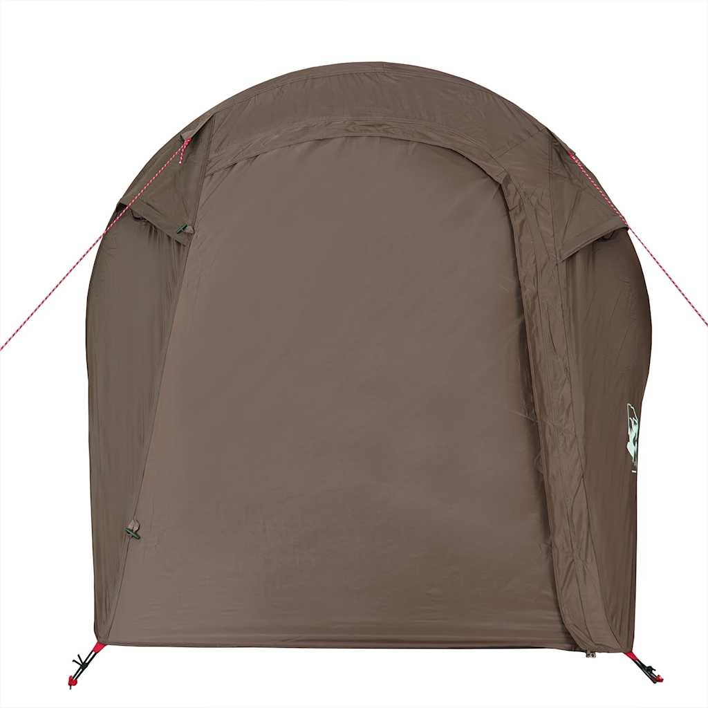 Tunneltelt For Camping 2 Personer Brun Vanntett