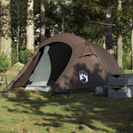 Tunneltelt For Camping 2 Personer Brun Vanntett