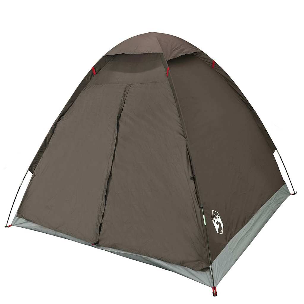 Kuppeltelt For Camping 2 Personer Brun Vanntett