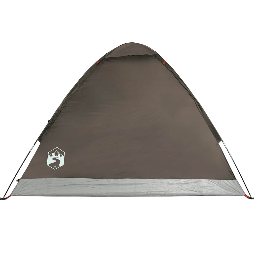 Kuppeltelt For Camping 2 Personer Brun Vanntett