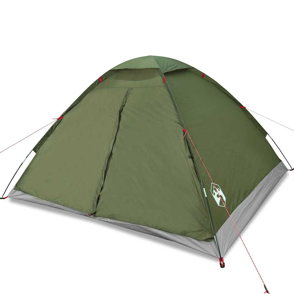 Kuppeltelt For Camping 4 Personer Olivengrønn Vanntett