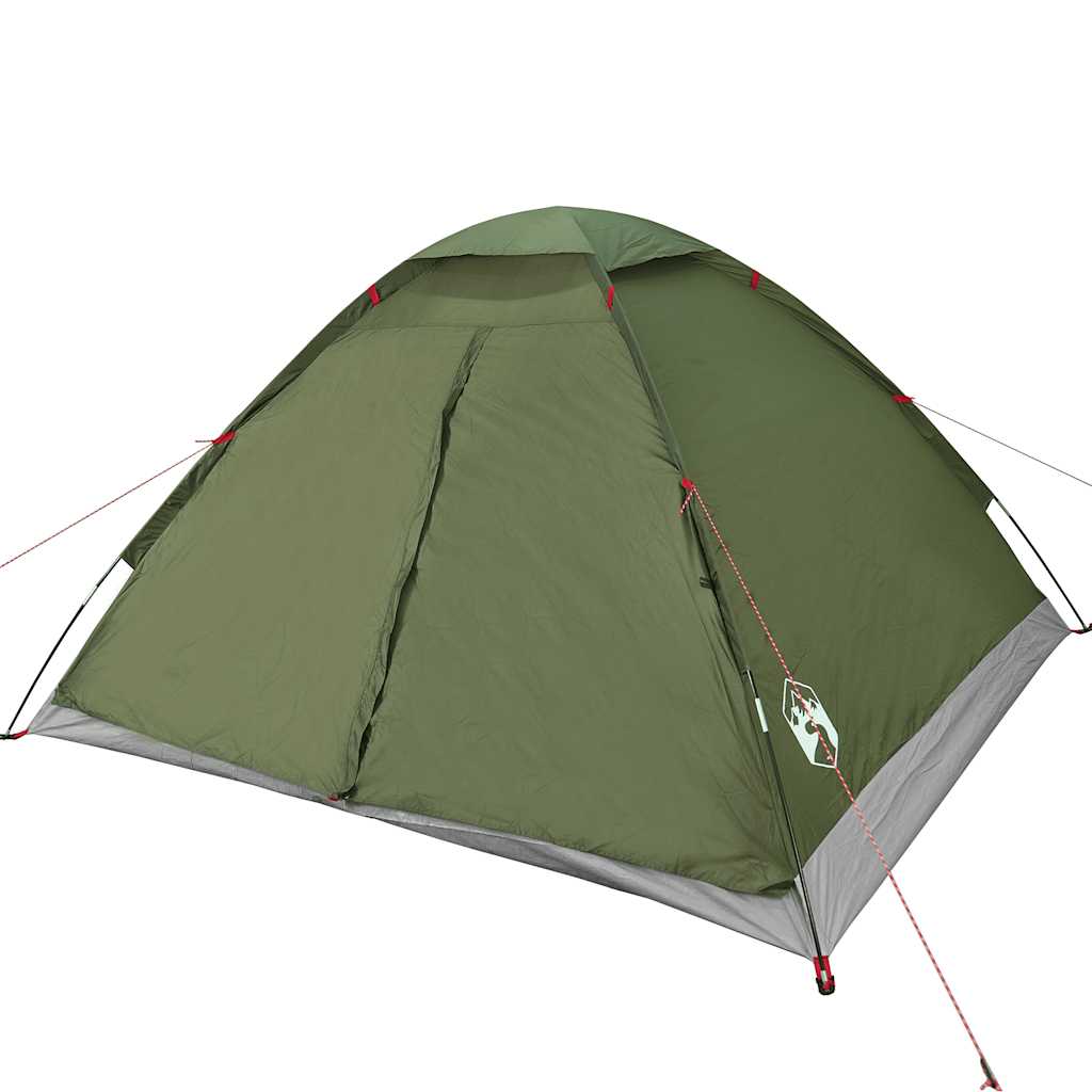 Kuppeltelt For Camping 4 Personer Olivengrønn Vanntett
