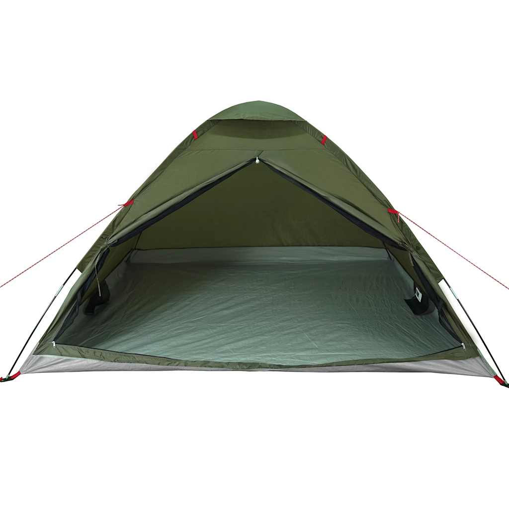 Kuppeltelt For Camping 4 Personer Olivengrønn Vanntett