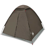 Kuppeltelt For Camping 4 Personer Brun Vanntett