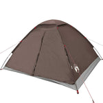 Kuppeltelt For Camping 4 Personer Brun Vanntett