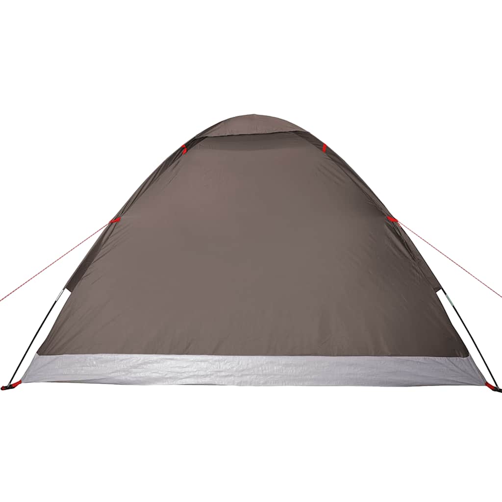 Kuppeltelt For Camping 4 Personer Brun Vanntett
