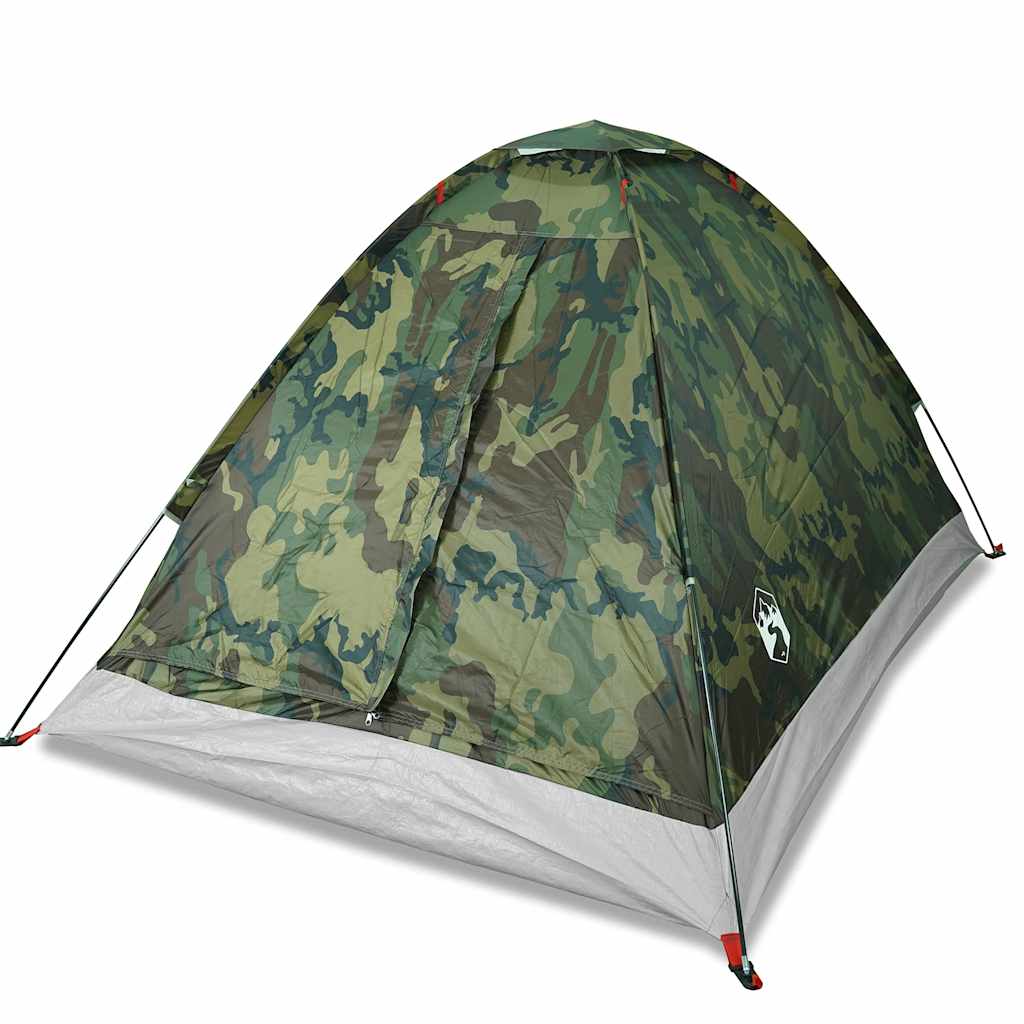 Kuppeltelt For Camping 4 Personer Kamuflasje Vanntett