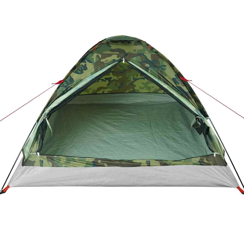 Kuppeltelt For Camping 4 Personer Kamuflasje Vanntett
