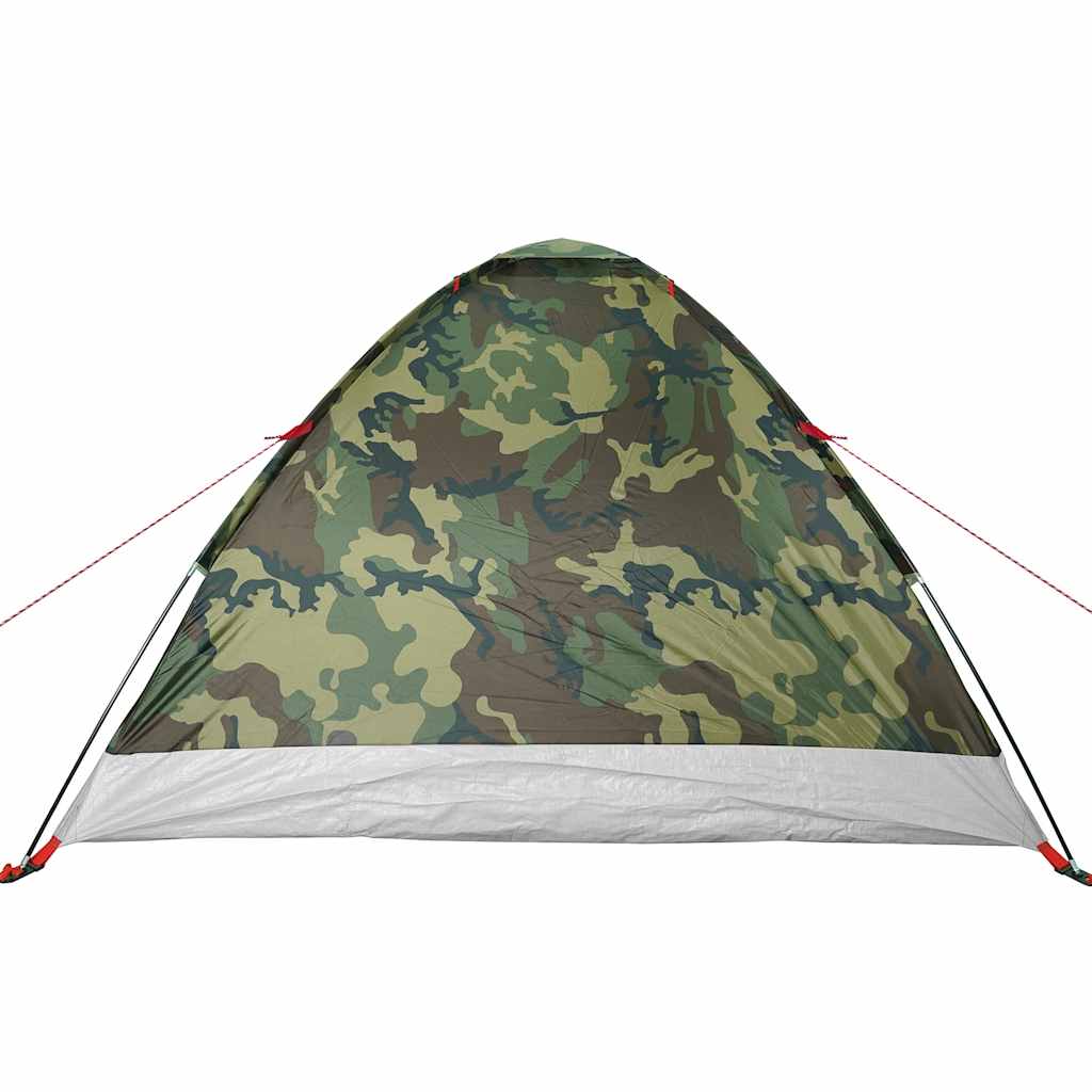 Kuppeltelt For Camping 4 Personer Kamuflasje Vanntett
