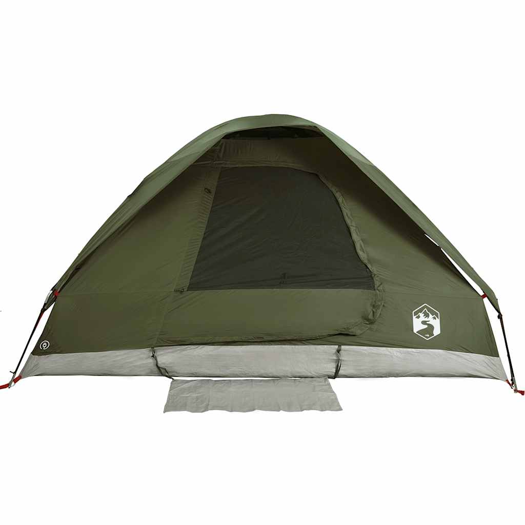 Kuppeltelt For Camping 2 Personer Olivengrønn Vanntett