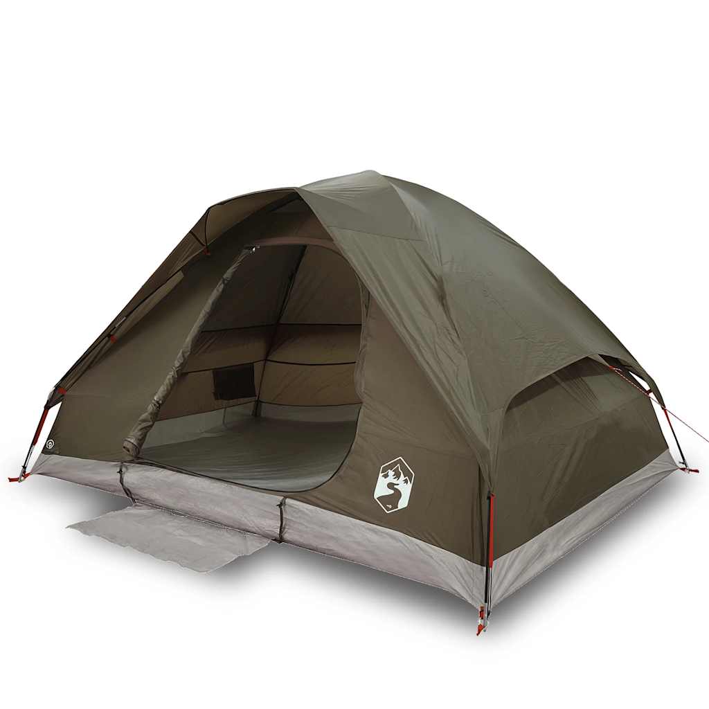 Kuppeltelt For Camping 2 Personer Brun Vanntett