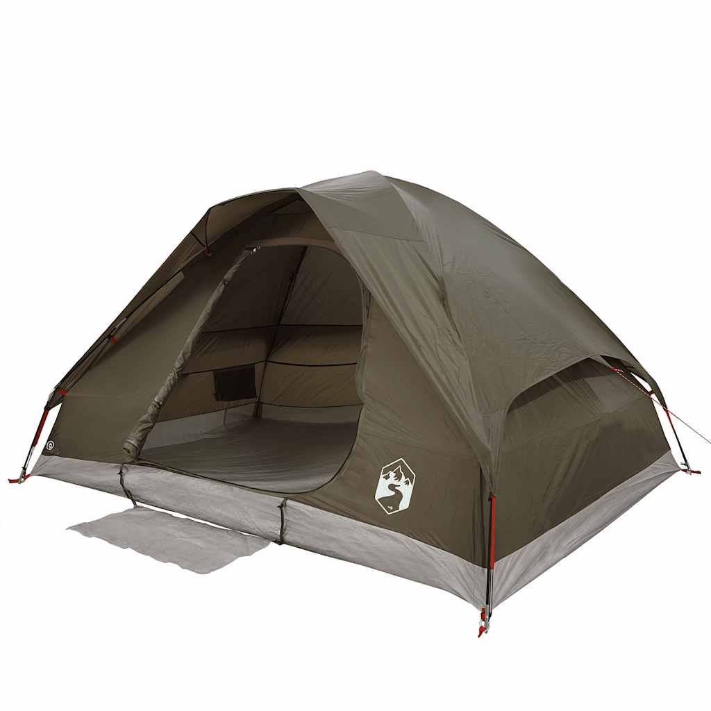 Kuppeltelt For Camping 2 Personer Brun Vanntett