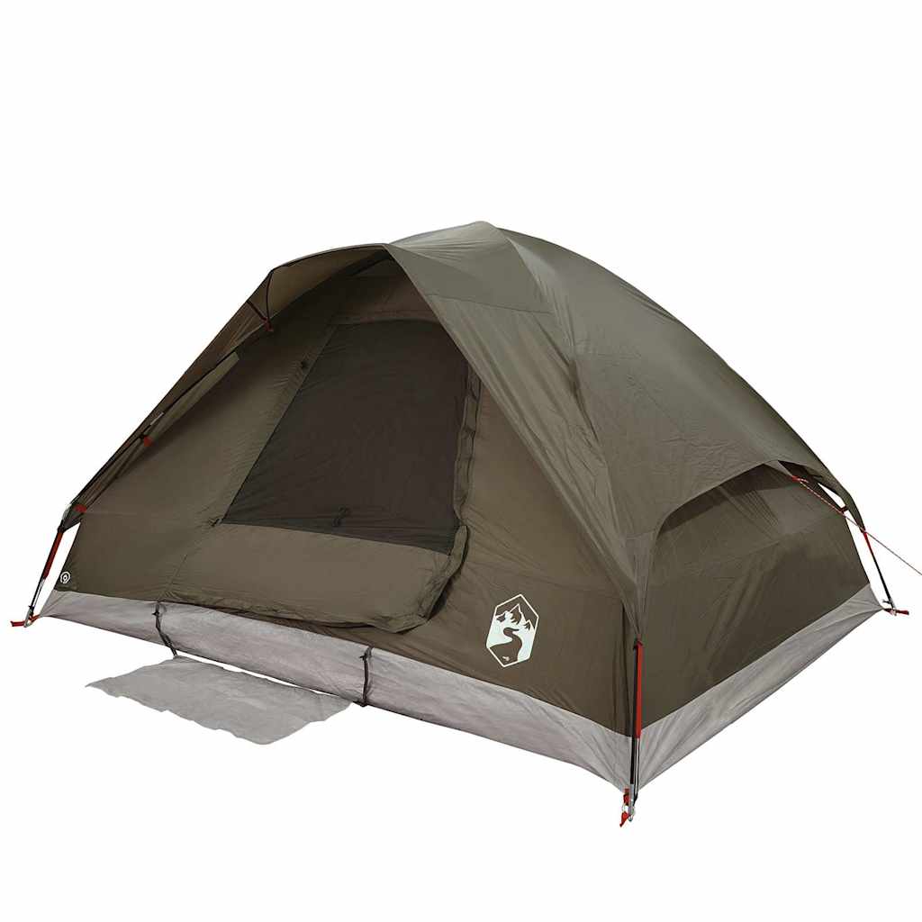 Kuppeltelt For Camping 2 Personer Brun Vanntett