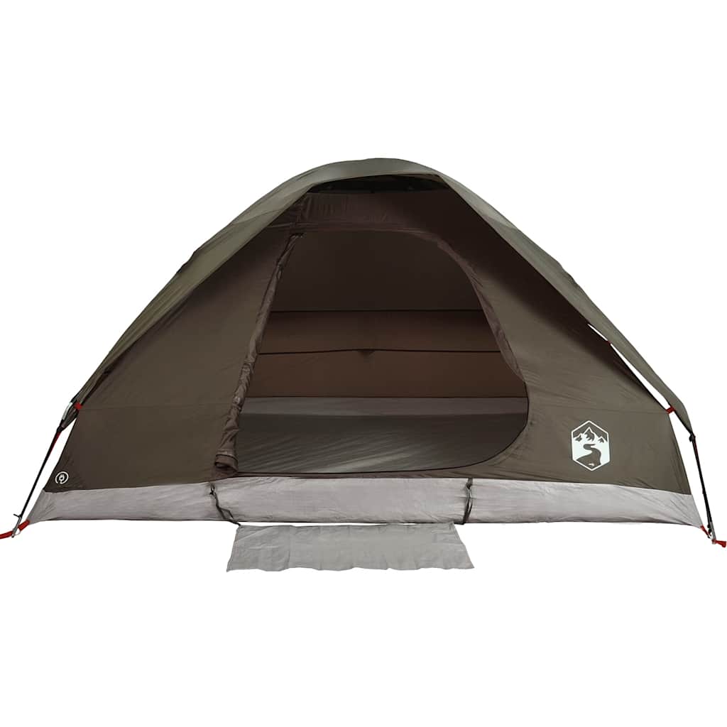 Kuppeltelt For Camping 2 Personer Brun Vanntett