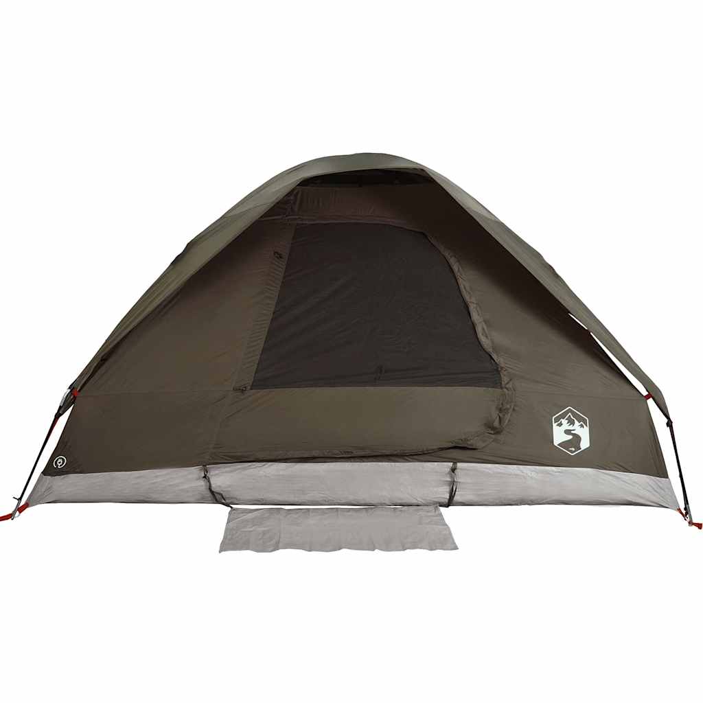 Kuppeltelt For Camping 2 Personer Brun Vanntett