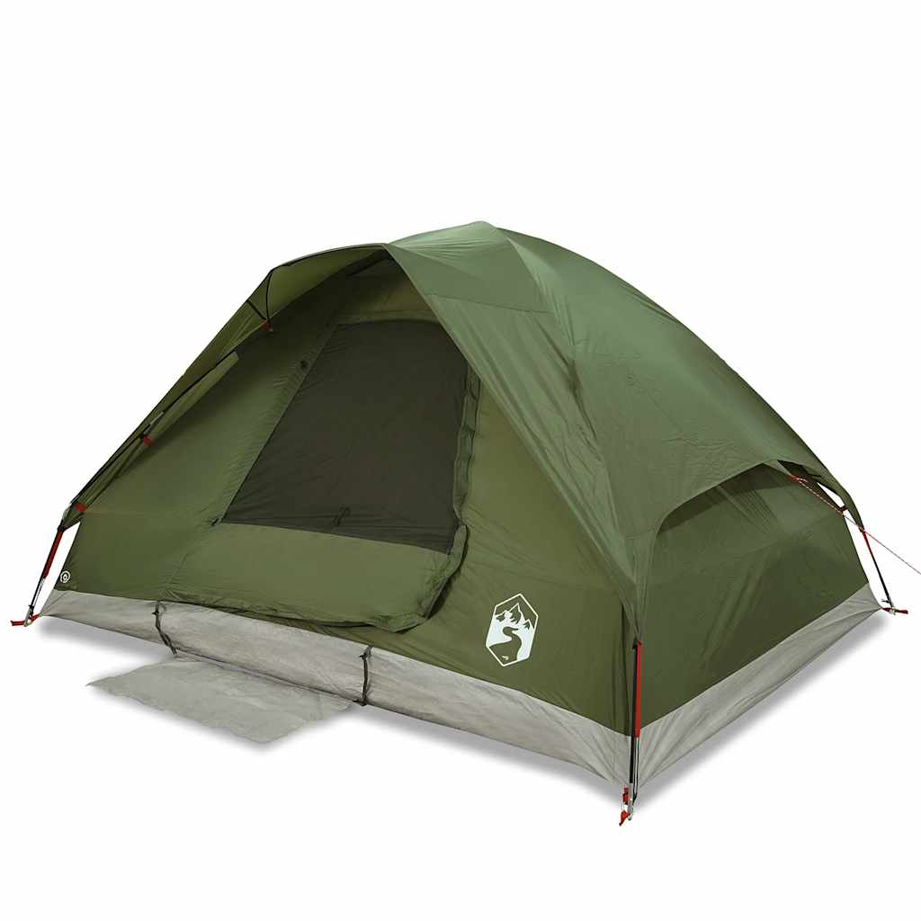 Kuppeltelt For Camping 4 Personer Olivengrønn Vanntett