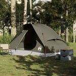 Kuppeltelt For Camping 4 Personer Brun Vanntett