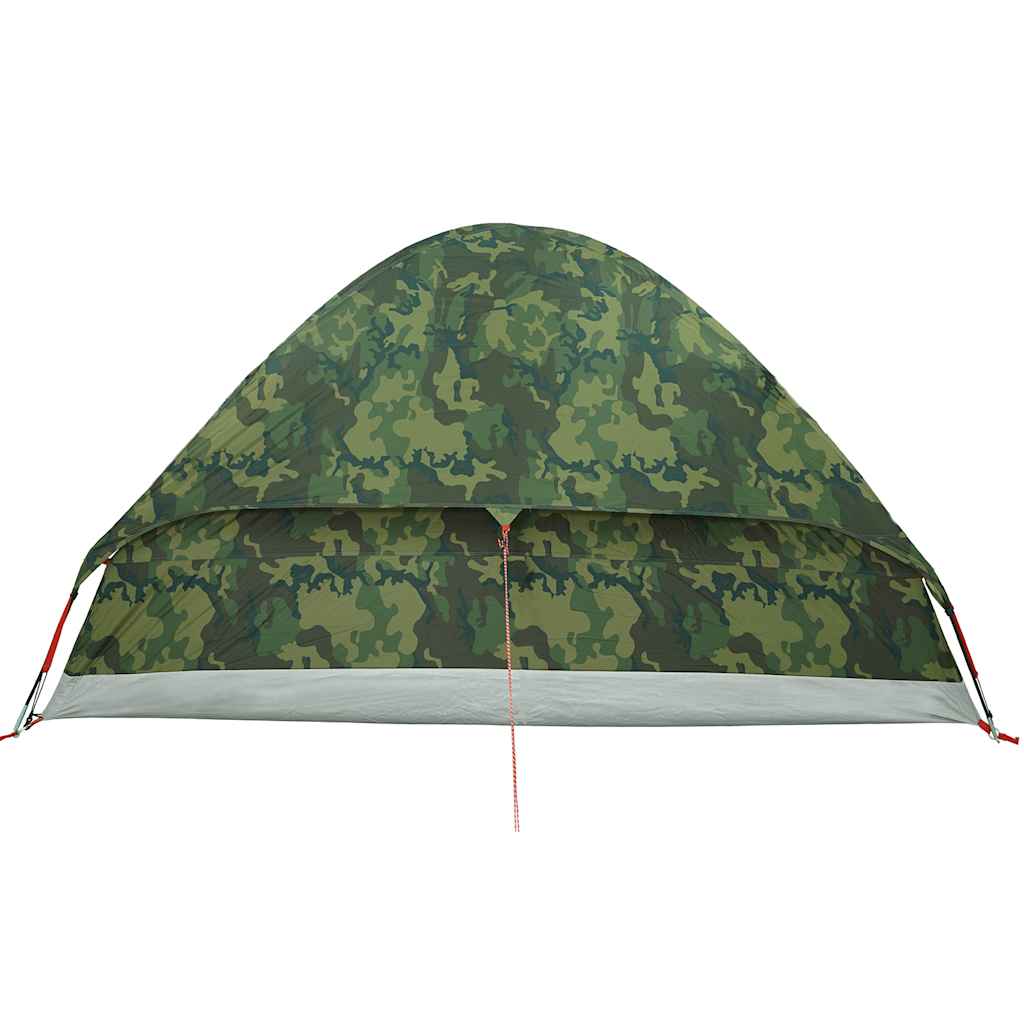 Kuppeltelt For Camping 4 Personer Kamuflasje Vanntett