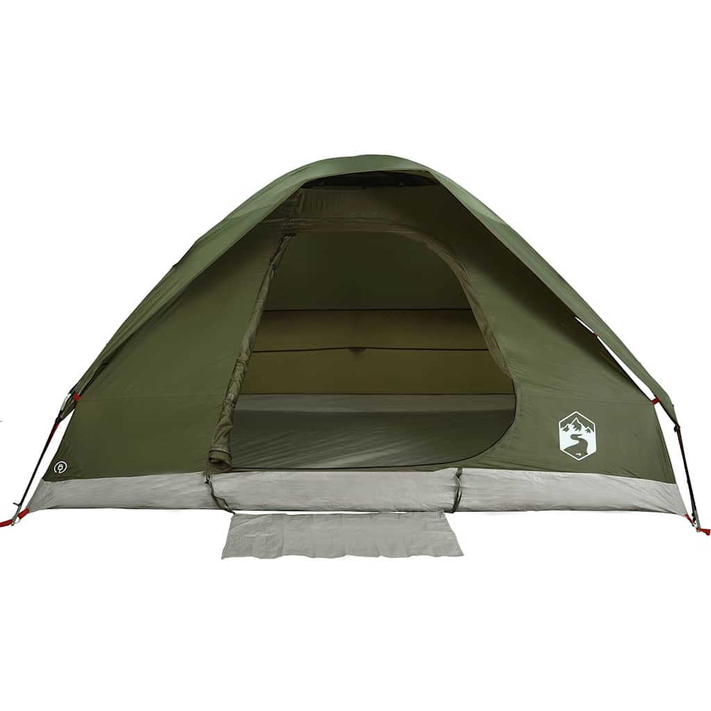 Kuppeltelt For Camping 6 Personer Olivengrønn Vanntett