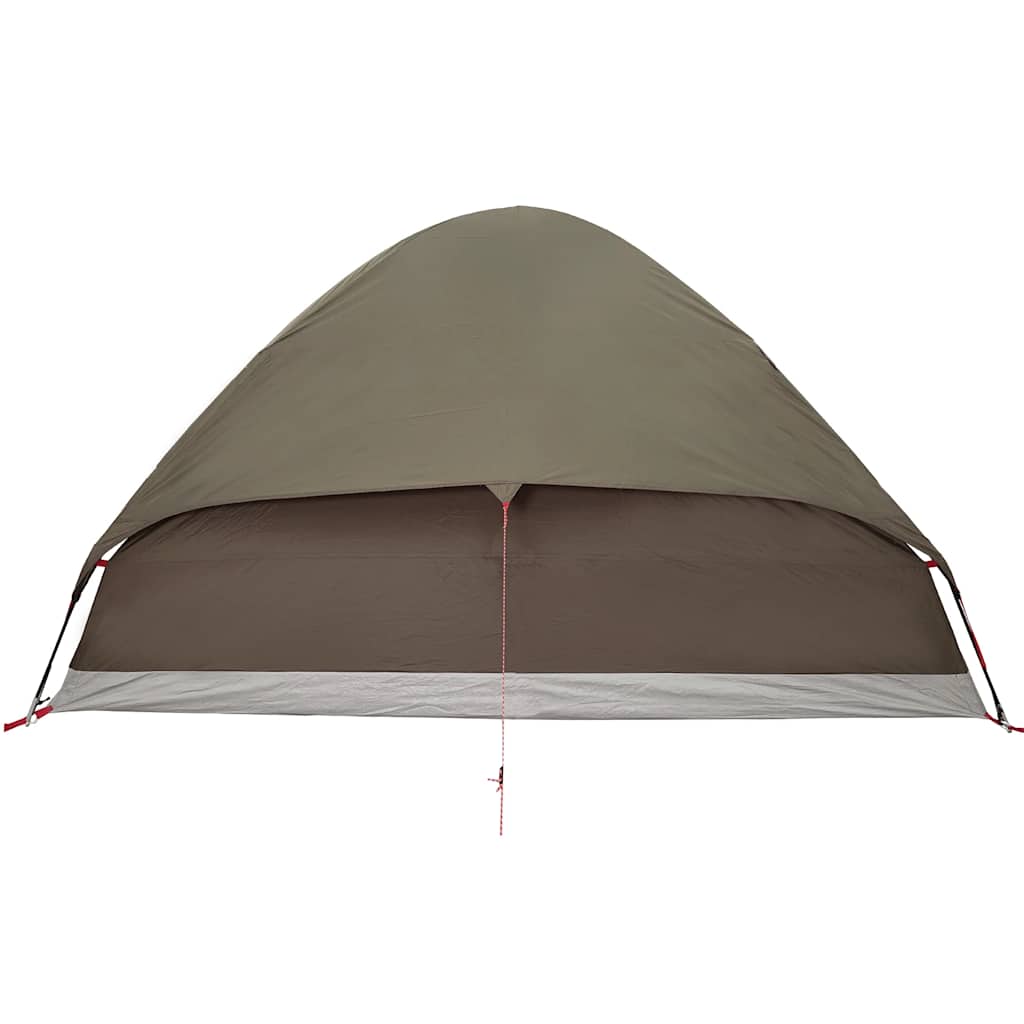 Kuppeltelt For Camping 6 Personer Brun Vanntett
