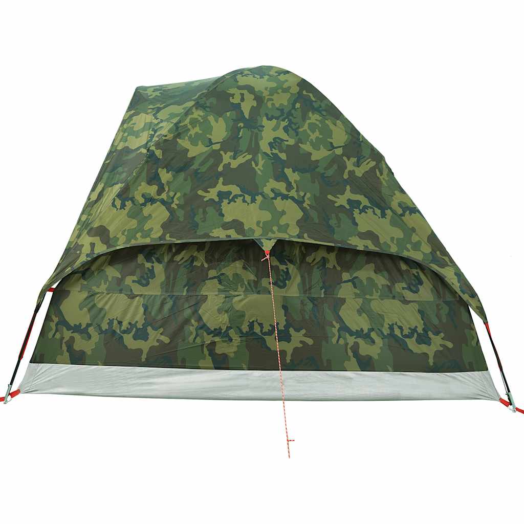 Kuppeltelt For Camping 6 Personer Kamuflasje Vanntett