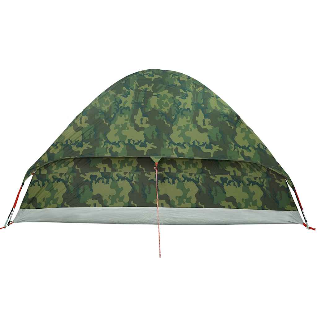 Kuppeltelt For Camping 6 Personer Kamuflasje Vanntett