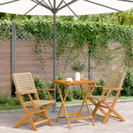 Bistrosett 3 Deler Beige Polyrotting Og Heltre