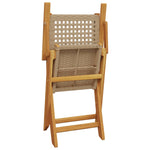 Bistrosett 3 Deler Beige Polyrotting Og Heltre