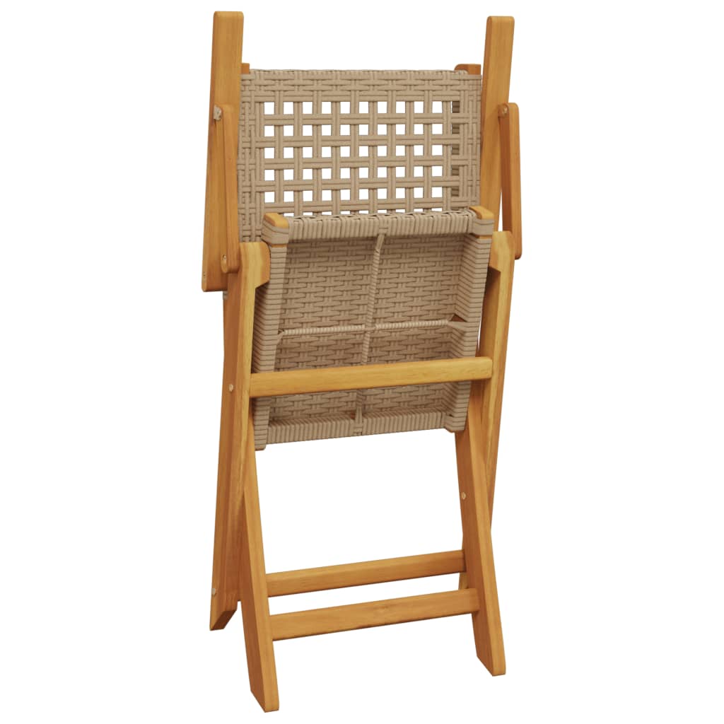 Bistrosett 3 Deler Beige Polyrotting Og Heltre