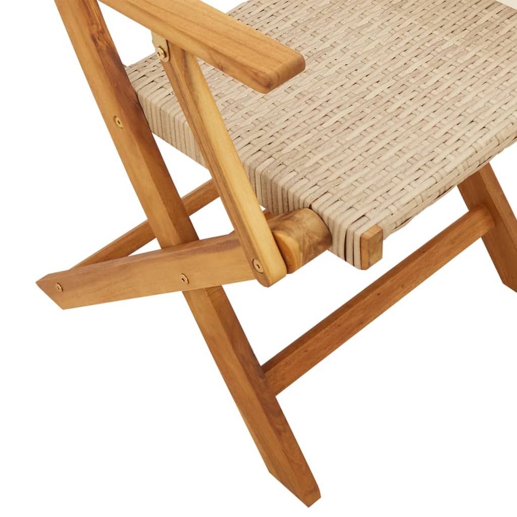 Bistrosett 3 Deler Beige Polyrotting Og Heltre