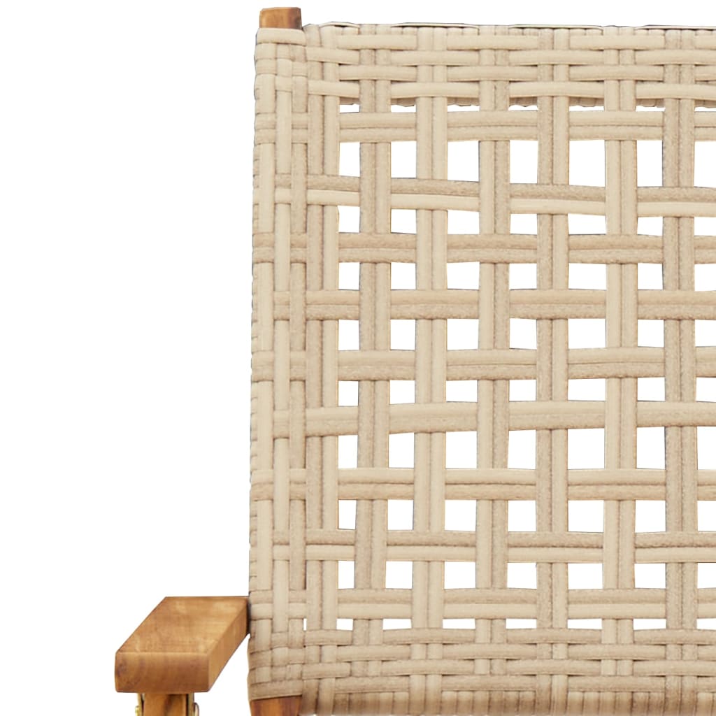 Bistrosett 3 Deler Beige Polyrotting Og Heltre