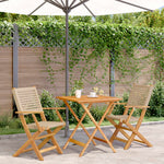 Bistrosett 3 Deler Beige Polyrotting Og Heltre