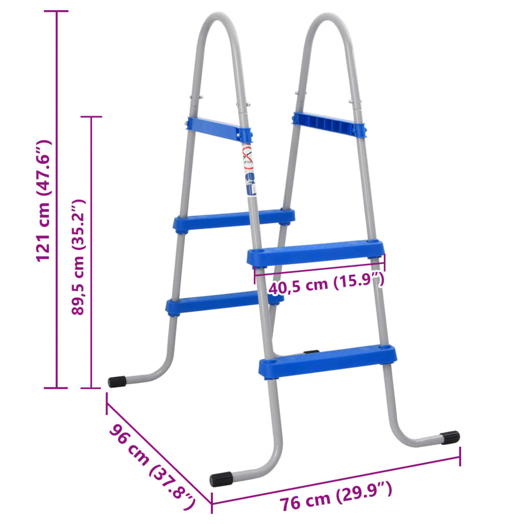 Bassengstige For Frittstående Basseng 84 Cm Stål Og Plast