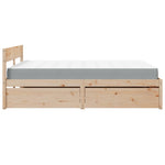 Seng Med Skuffer Og Madrass 140X200 Cm Heltre Furu