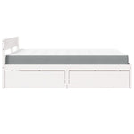 Seng Med Skuffer Og Madrass Hvit 140X200 Cm Heltre Furu