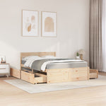 Seng Med Skuffer Og Madrass 120X200 Cm Heltre Furu
