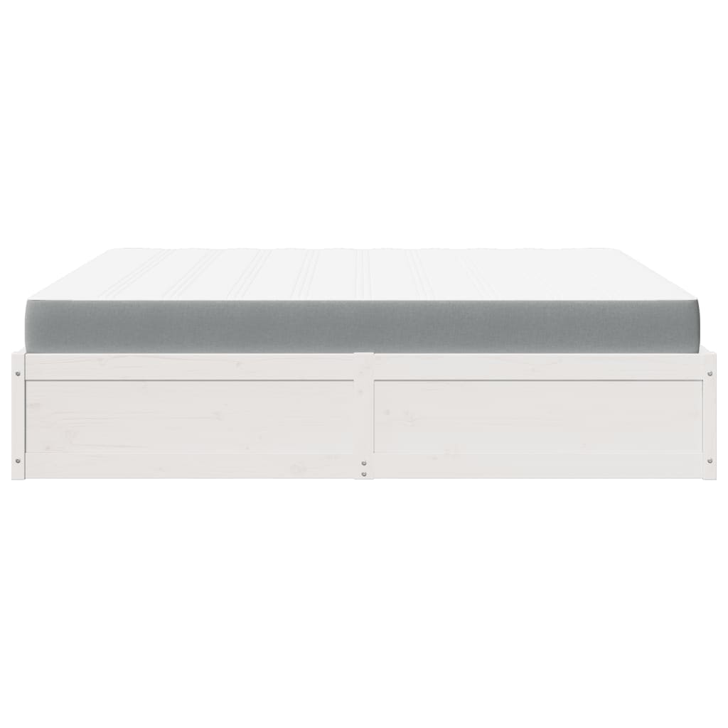 Seng Med Madrass Hvit 180X200 Cm Heltre Furu