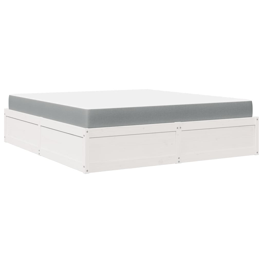 Seng Med Madrass Hvit 180X200 Cm Heltre Furu