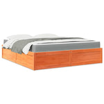 Seng Med Madrass Voksbrun 180X200 Cm Heltre Furu