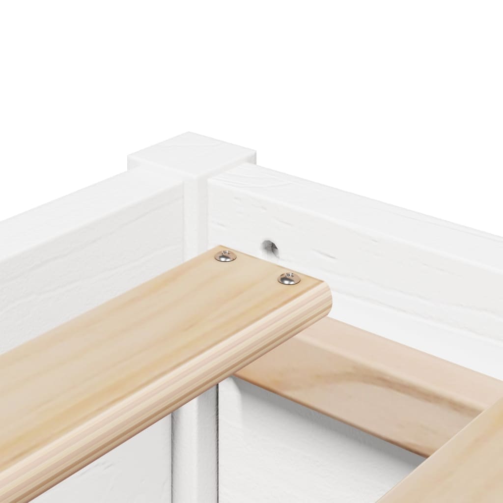 Seng Med Madrass Hvit 140X200 Cm Heltre Furu