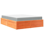 Seng Med Madrass Voksbrun 140X200 Cm Heltre Furu