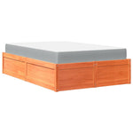 Seng Med Madrass Voksbrun 120X200 Cm Heltre Furu