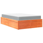 Seng Med Madrass Voksbrun 120X200 Cm Heltre Furu